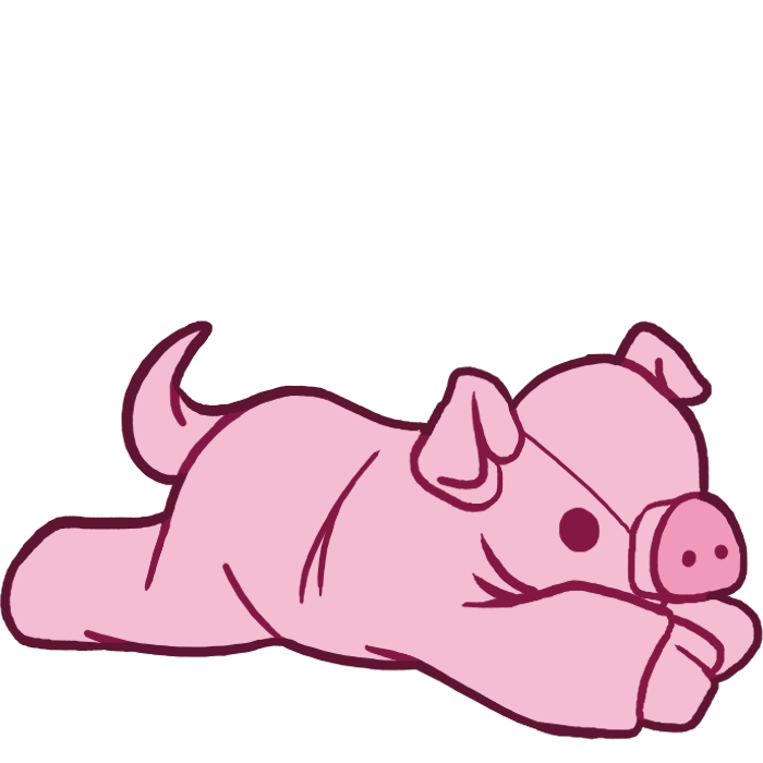 a plush pig. it's pink